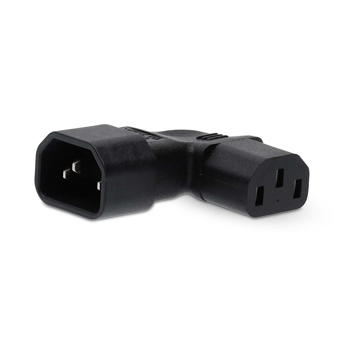 Nedis C13 (haaks/links) - C14 stroomadapter | zwart