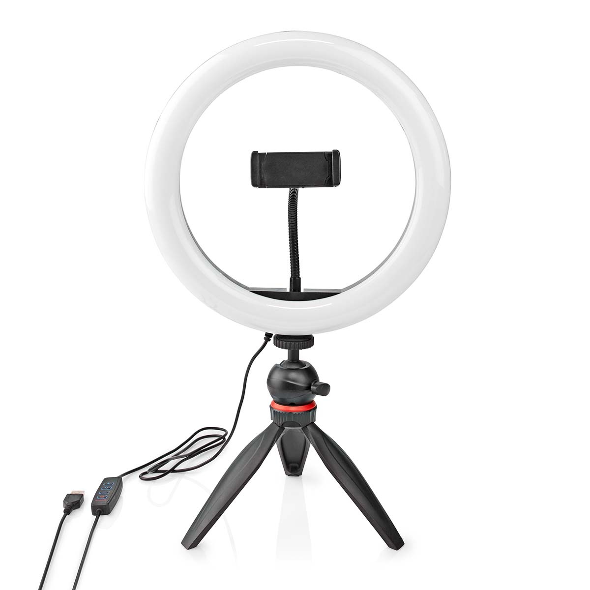 Nedis smartphone tafelstandaard met ringlicht | compact