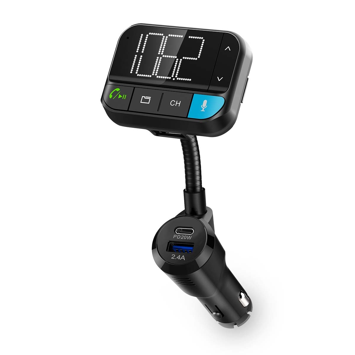 Nedis FM-transmitter | Bluetooth, Micro SD en USB | carkit | USB-A en USB-C PD laden