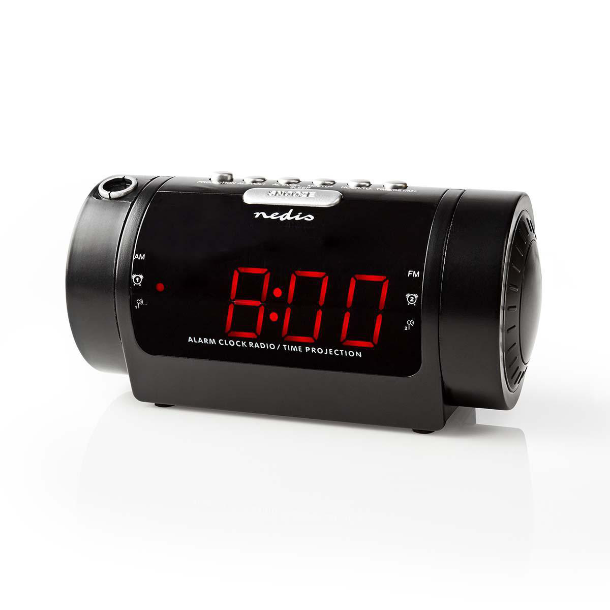 Nedis digitale wekkerradio | tijdprojectie | AM/FM-radio | zwart