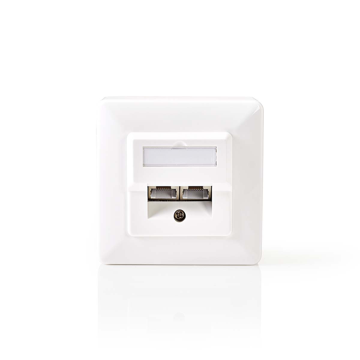 Nedis netwerk opbouw wandcontactdoos | CAT5e | STP | 2x RJ45 | wit