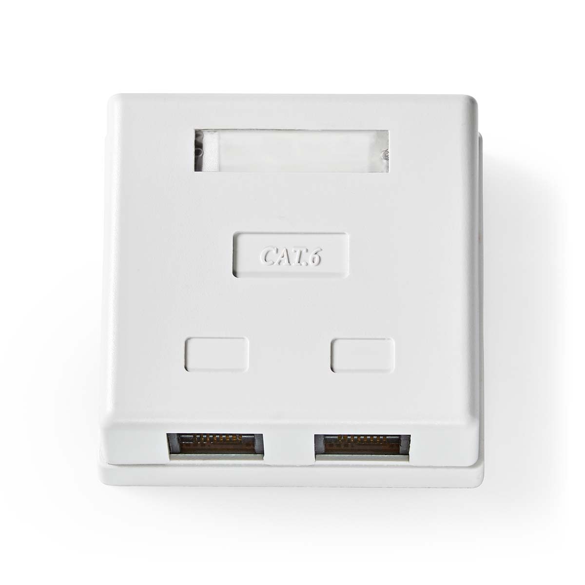 Nedis netwerk uitvoerdoos/montagedoos | CAT6 | UTP | 2x RJ45 | wit