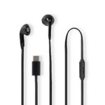 Nedis stereo in-ear earphones met microfoon | USB-C | zwart | 1,2 meter