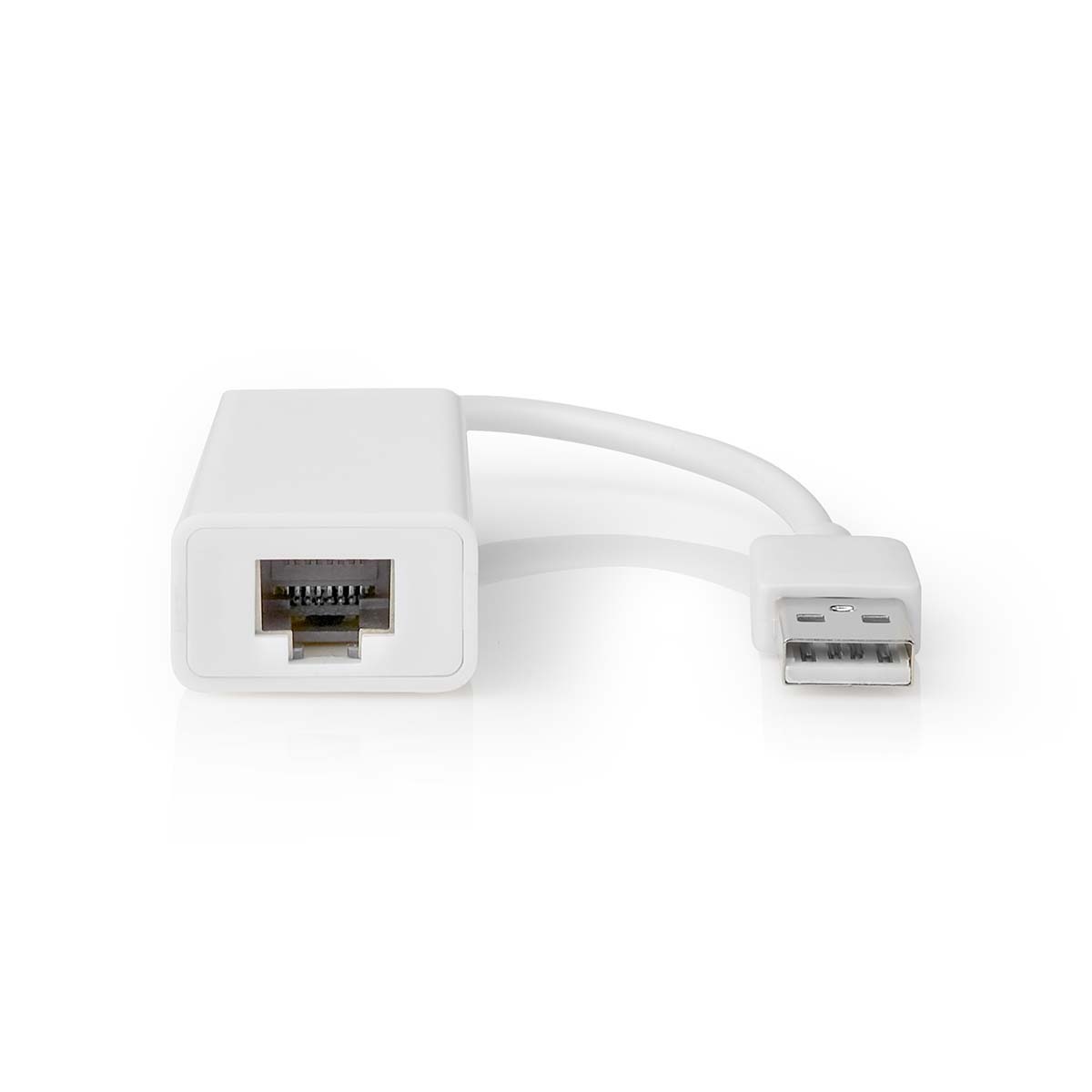 Nedis USB-A naar RJ45 LAN adapter | USB2.0 | CAT5 | wit | 0,20 meter