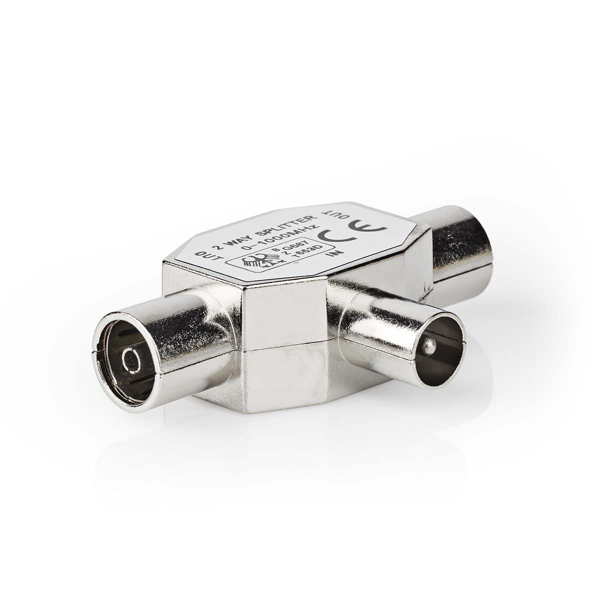 Nedis Radio splitter met 2 uitgangen | metaal