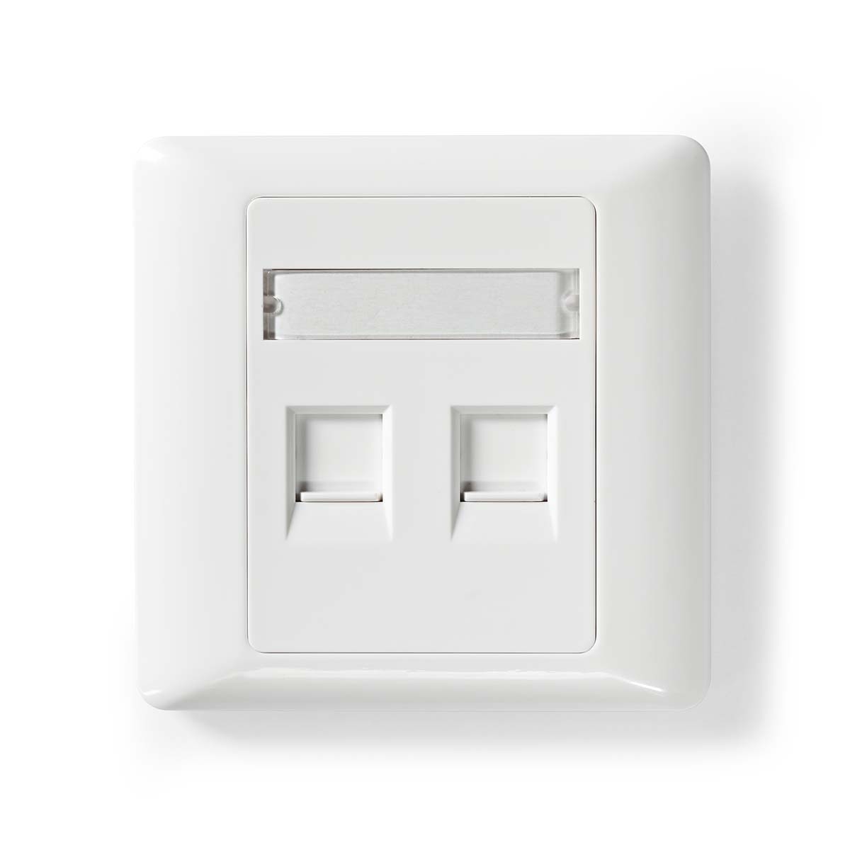 Nedis wandcontactdoos | voor 2 Keystone modules | 0° opening | wit - Afbeelding 2