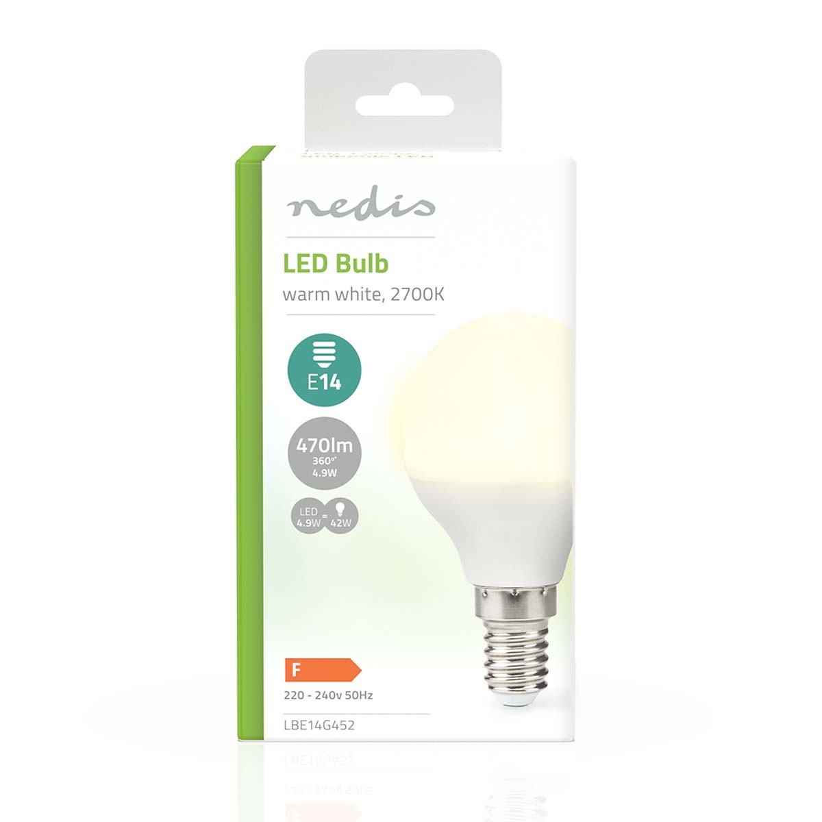 Nedis LED-lamp | warm wit | E14 | G45 | 4,9W - Afbeelding 3