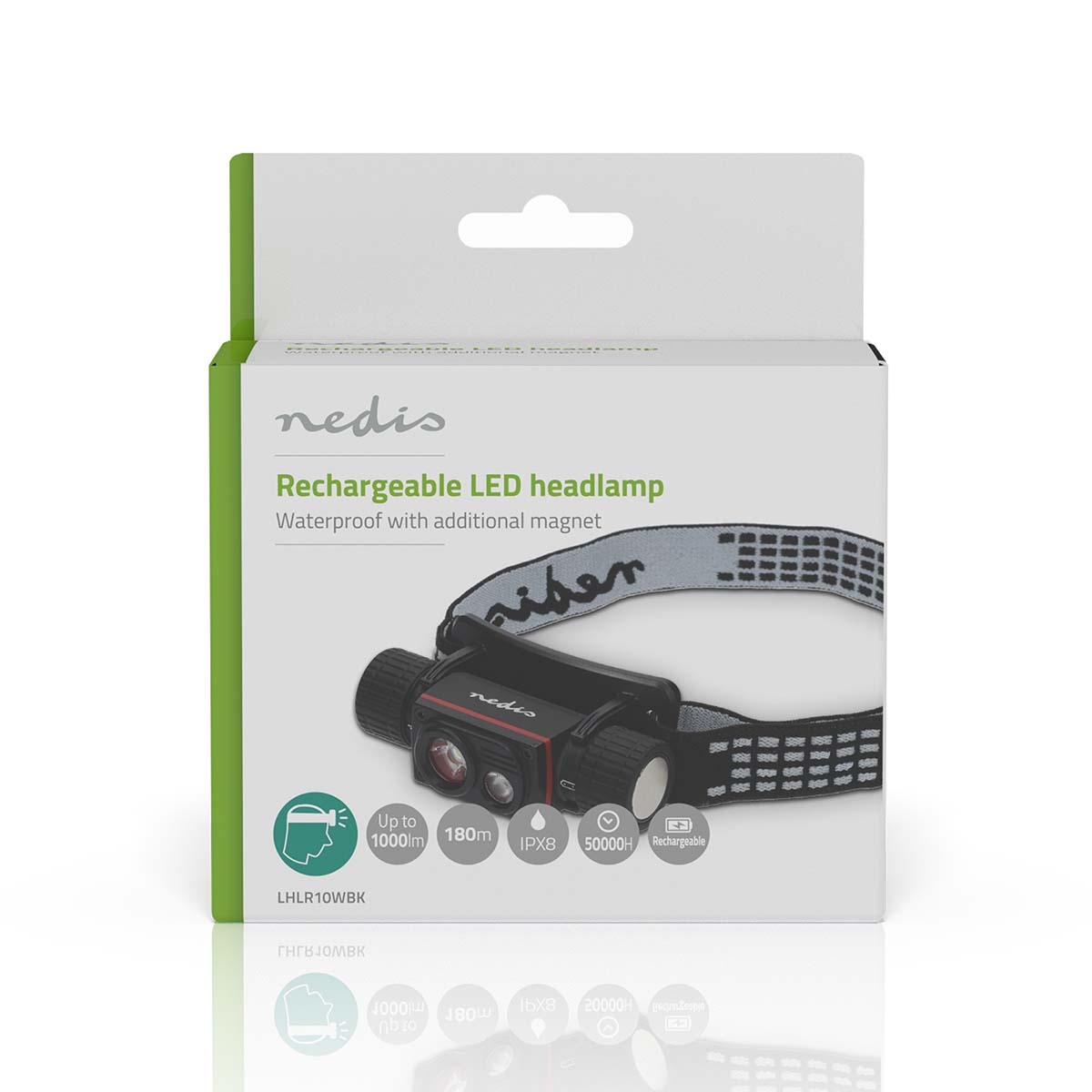 Nedis LED-hoofdlamp | oplaadbaar | 1000 lm | IPX8 - Afbeelding 6