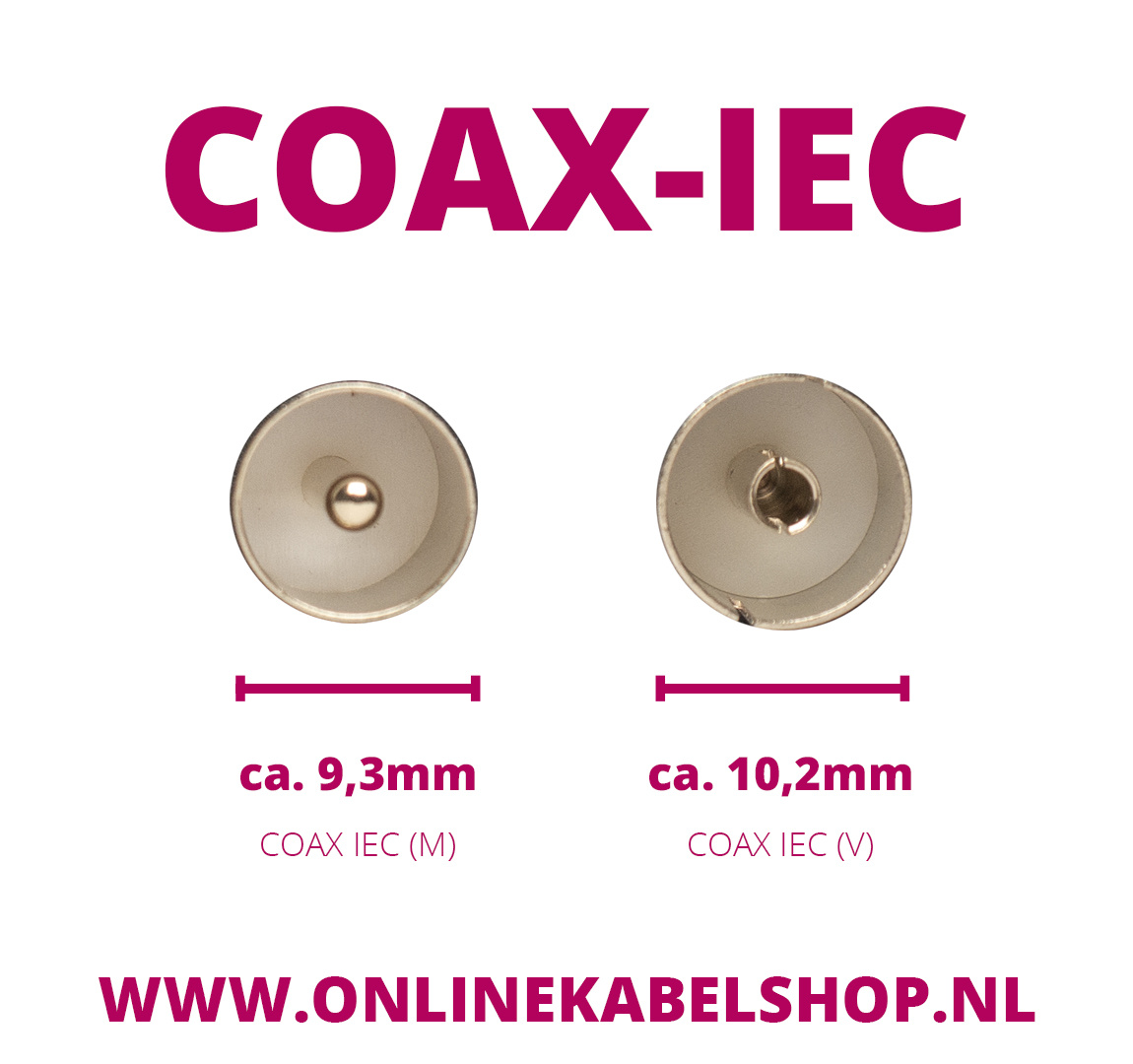 IEC (m) - IEC (v) coaxkabel | 120 dB + ferriet | koper | haaks | wit | 10 meter - Afbeelding 2