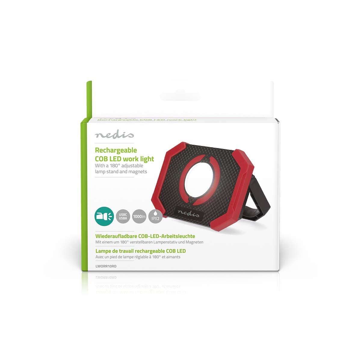 Nedis LED-werklamp | standaard/magneet | oplaadbaar | IPX2 - Afbeelding 6
