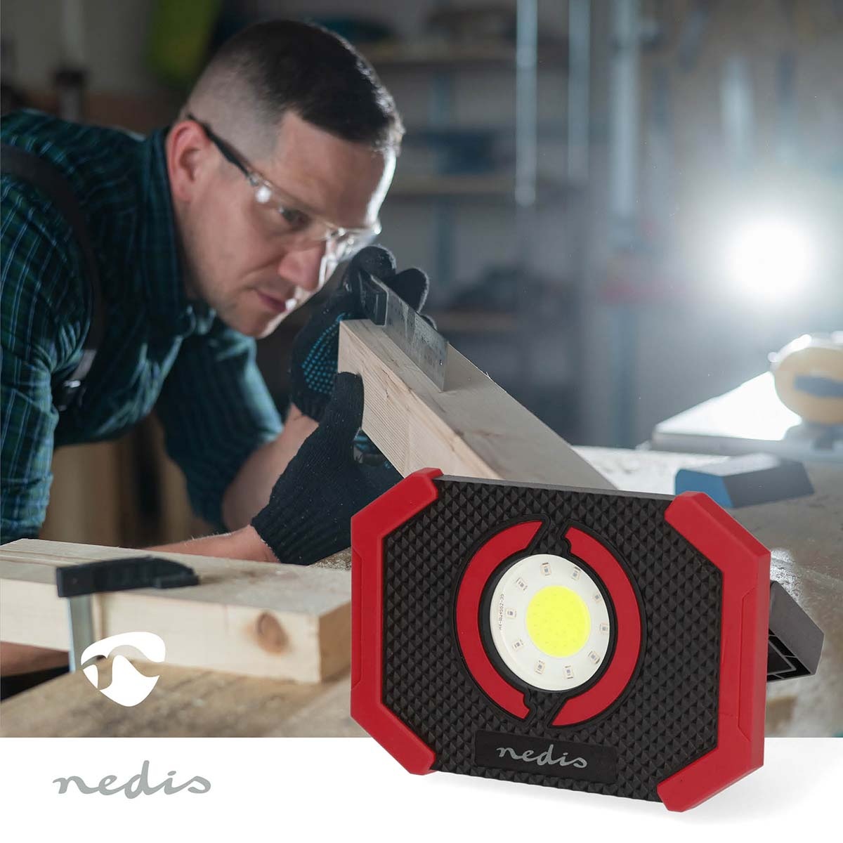 Nedis LED-werklamp | standaard/magneet | oplaadbaar | IPX2 - Afbeelding 7