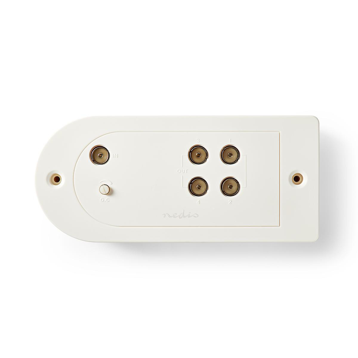 Nedis 20 dB CAI antenneversterker met 4 uitgangen / wit