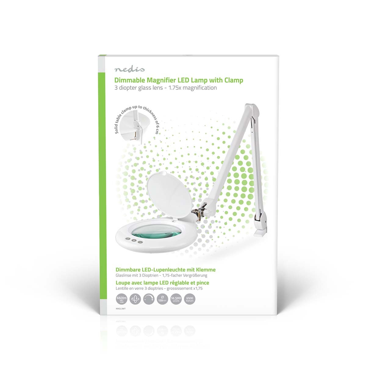 Nedis premium LED loeplamp | 10W | bureauklem - Afbeelding 10