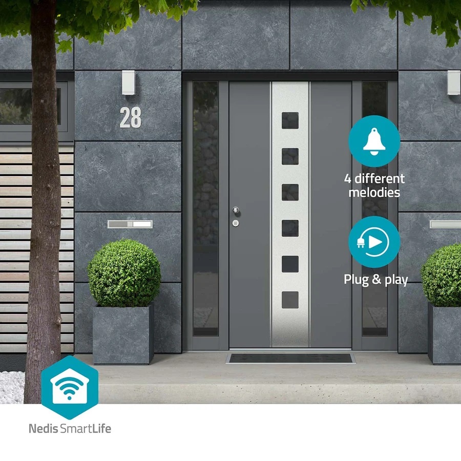 Nedis SmartLife videodeurbel gong | 433 MHz - Afbeelding 8
