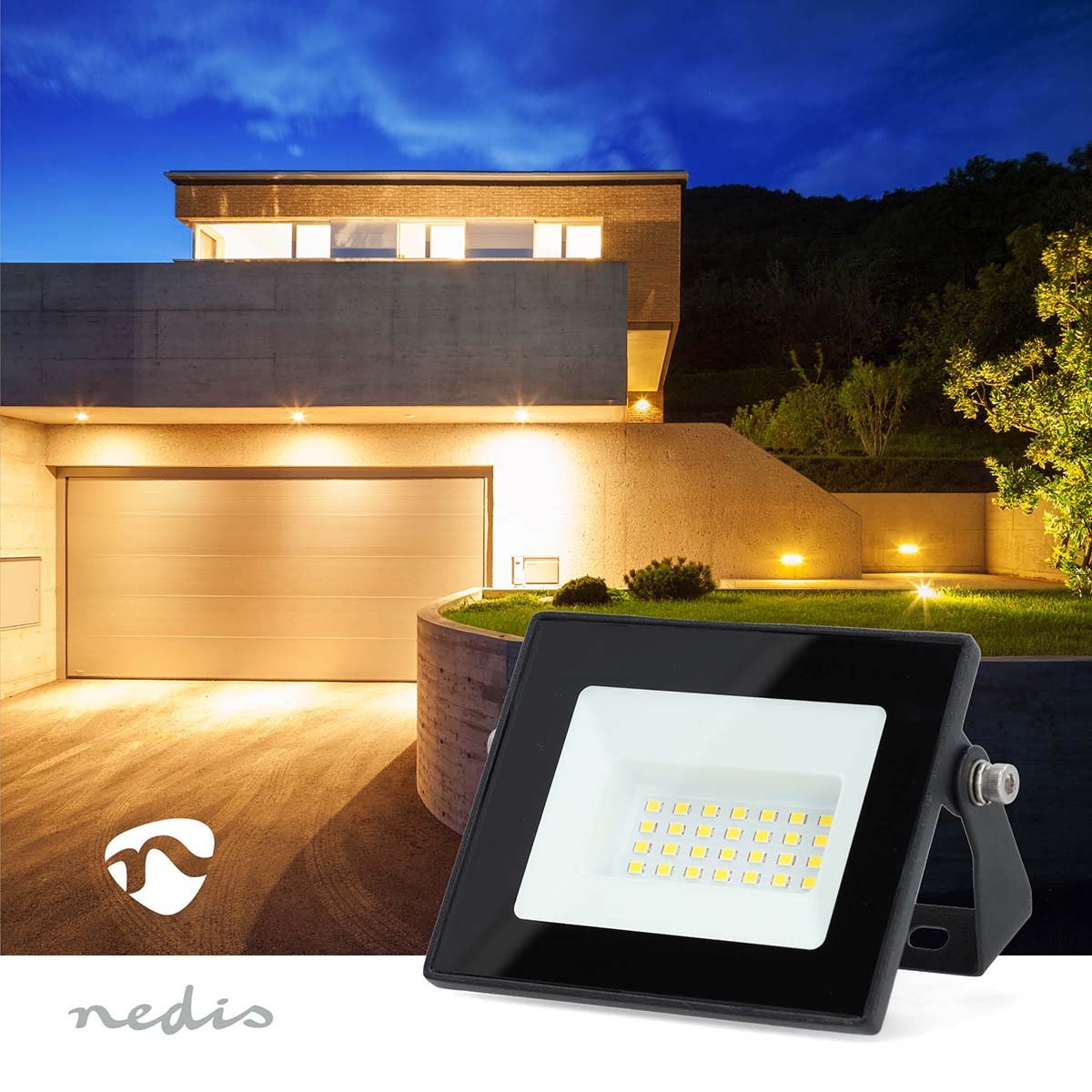 Nedis LED-schijnwerper voor buiten | 20W | IP44 | zwart - Afbeelding 6