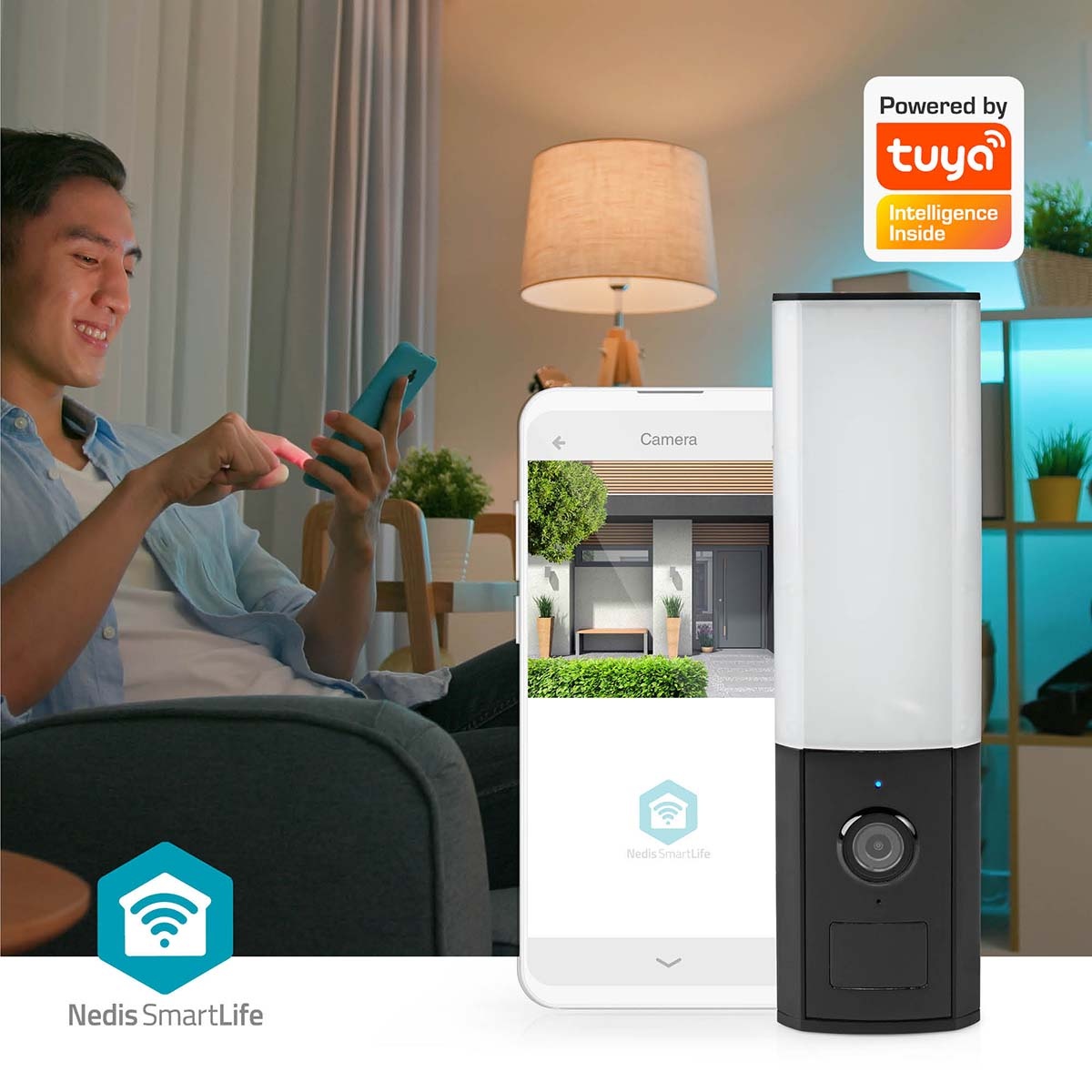 Nedis SmartLife buitenlamp met camera | netvoeding | Wi-Fi | Full HD 1080p - Afbeelding 6