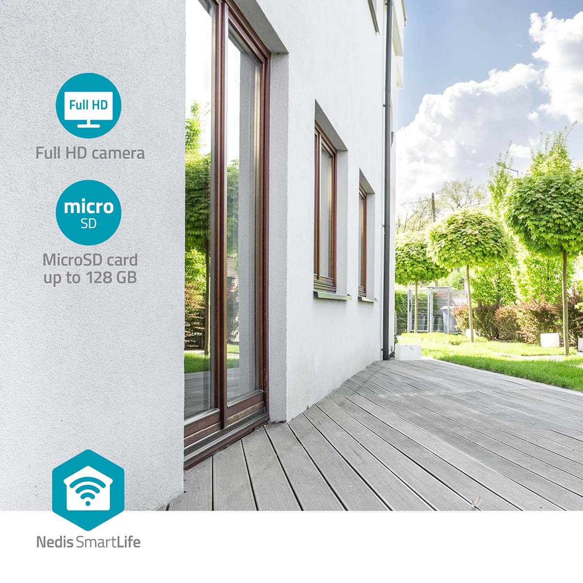 Nedis SmartLife buitenlamp met camera | netvoeding | Wi-Fi | Full HD 1080p - Afbeelding 8