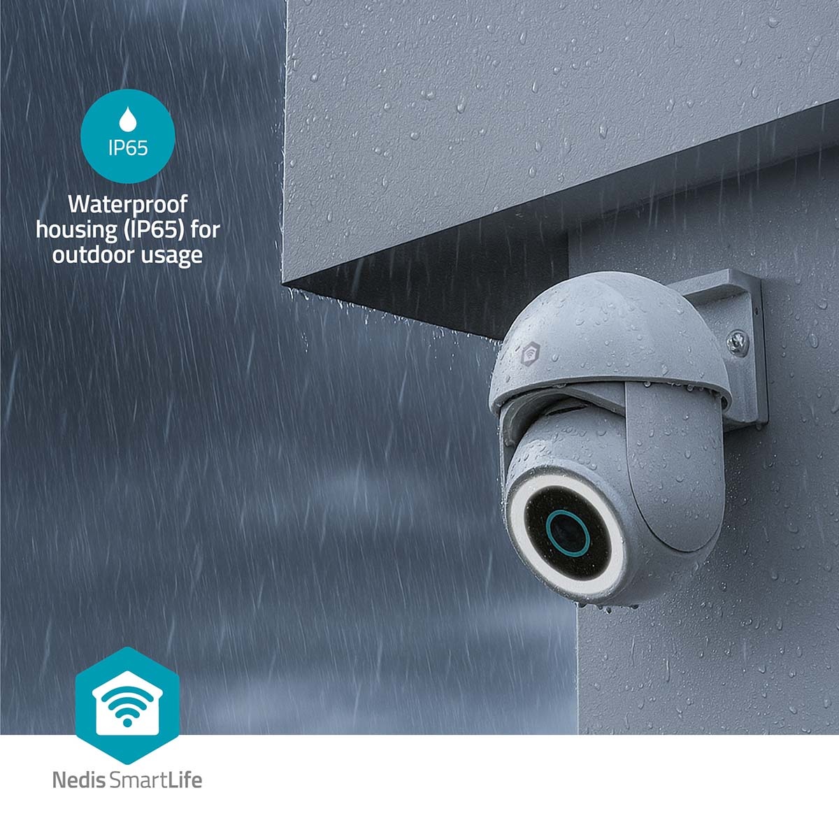 Nedis SmartLife outdoor camera met spotlight | draaien/kantelen | USB-voeding | Wi-Fi | 3MP Full HD 1296p - Afbeelding 9