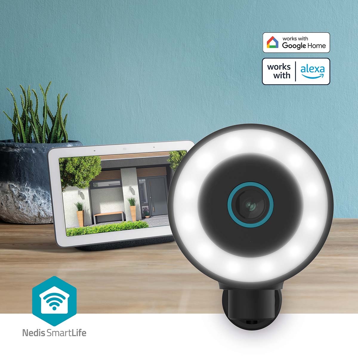 Nedis SmartLife outdoor camera met spotlight | USB-voeding | draaibaar | Wi-Fi | 4K - Afbeelding 5
