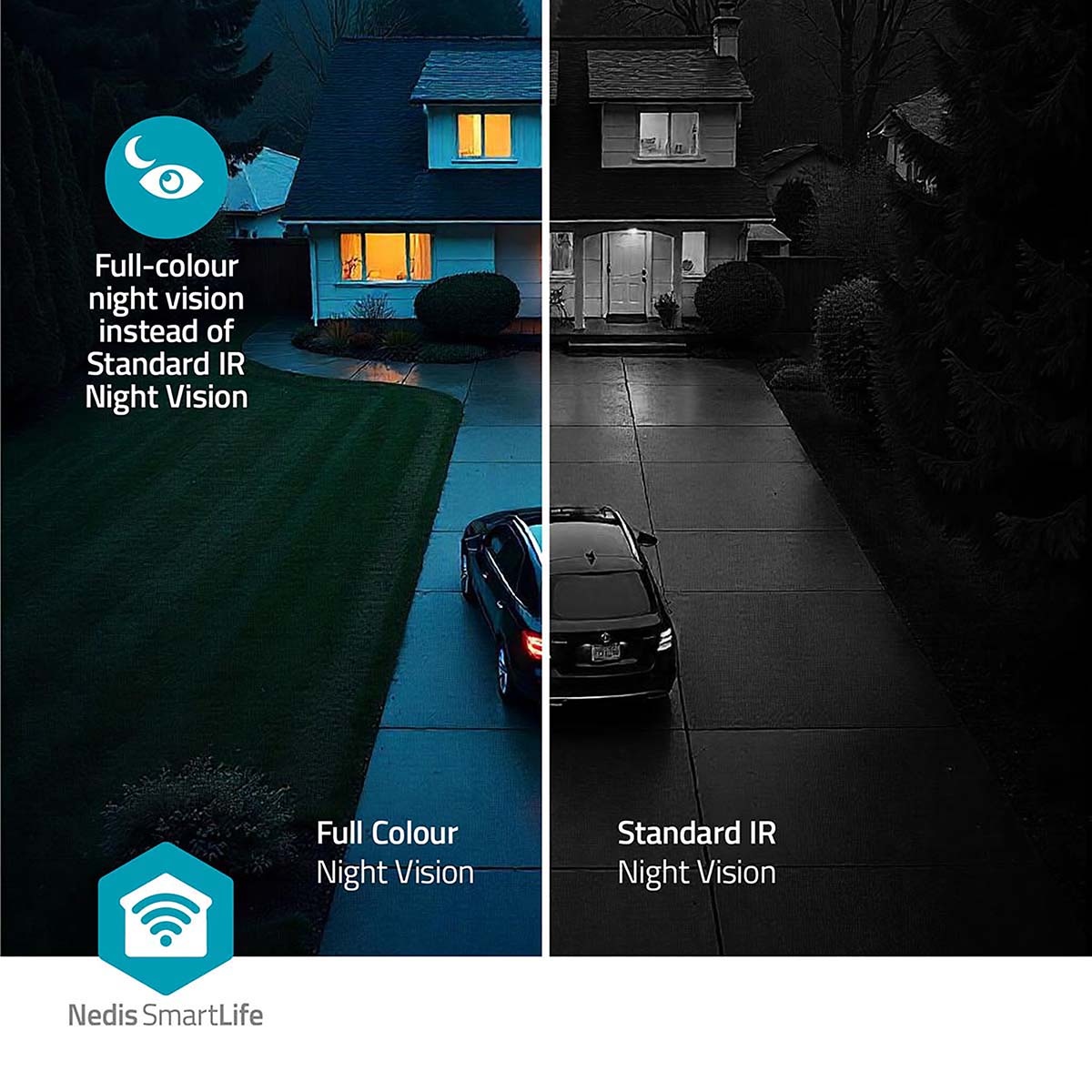 Nedis SmartLife outdoor camera met spotlight | USB-voeding | draaibaar | Wi-Fi | 4K - Afbeelding 9