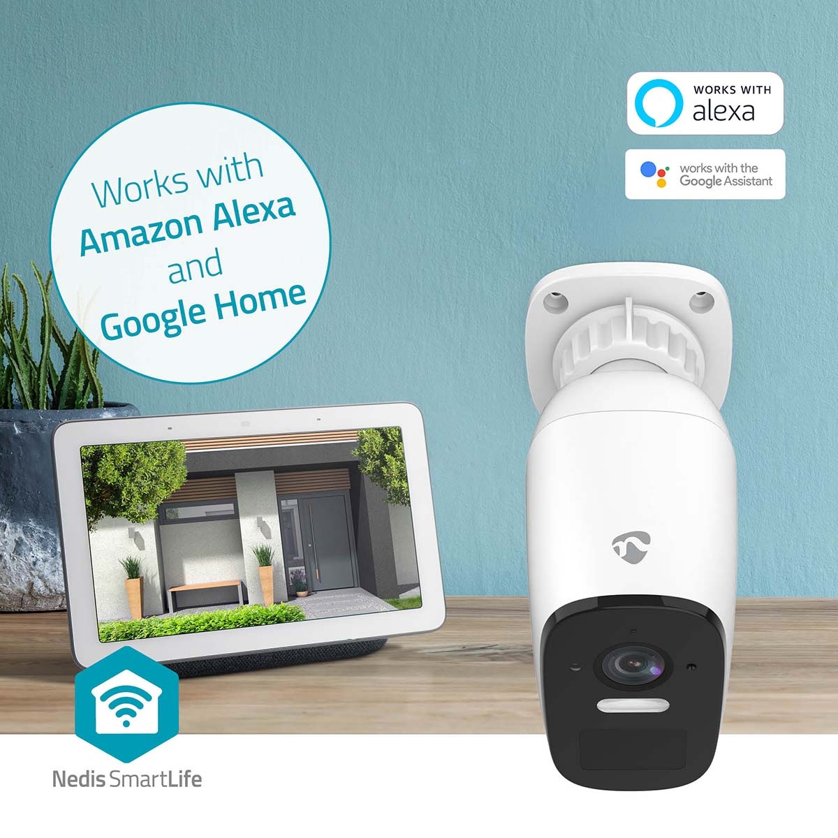 Nedis SmartLife outdoor camera met spotlight | batterijvoeding | Wi-Fi | 4MP Quad HD 1440p - Afbeelding 3