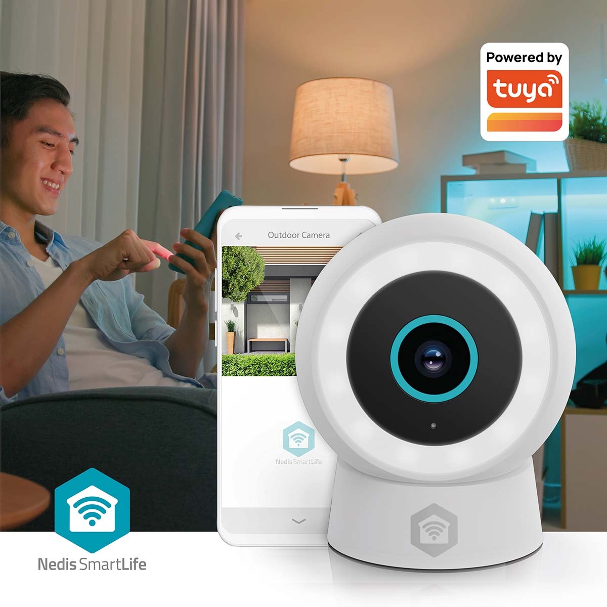 Nedis SmartLife outdoor camera met spotlight | USB-voeding | Wi-Fi | 3MP Full HD 1296p - Afbeelding 7