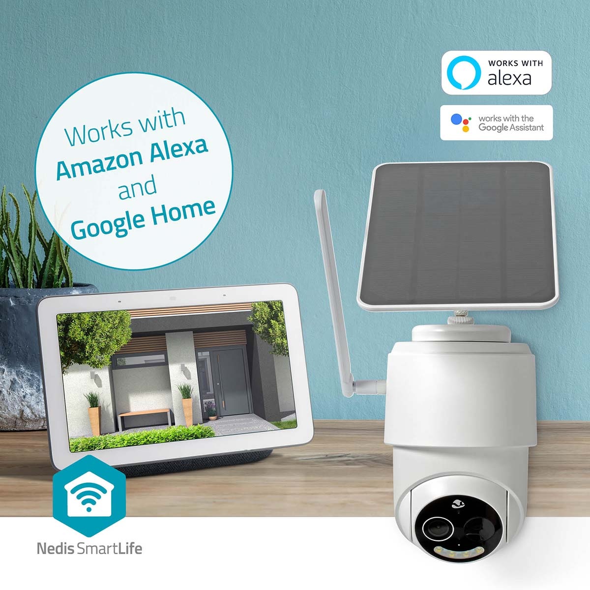 Nedis SmartLife outdoor camera met spotlight | oplaadbaar/solar | draaien/kantelen | 4G | Full HD 1080p - Afbeelding 5