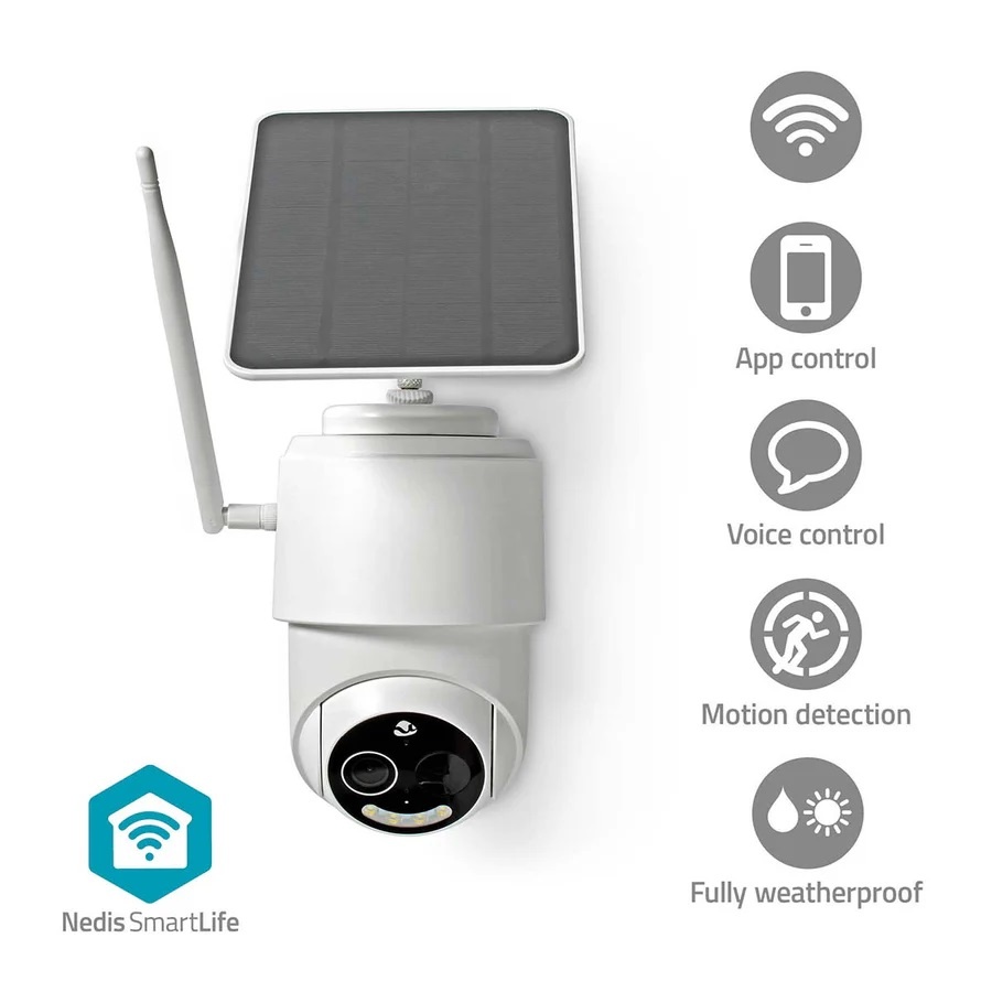 Nedis SmartLife outdoor camera met spotlight | oplaadbaar/solar | draaien/kantelen | Wi-Fi | Full HD 1080p - Afbeelding 5