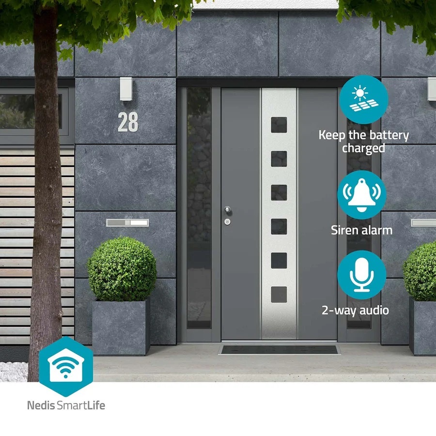 Nedis SmartLife outdoor camera met spotlight | oplaadbaar/solar | draaien/kantelen | Wi-Fi | Full HD 1080p - Afbeelding 9