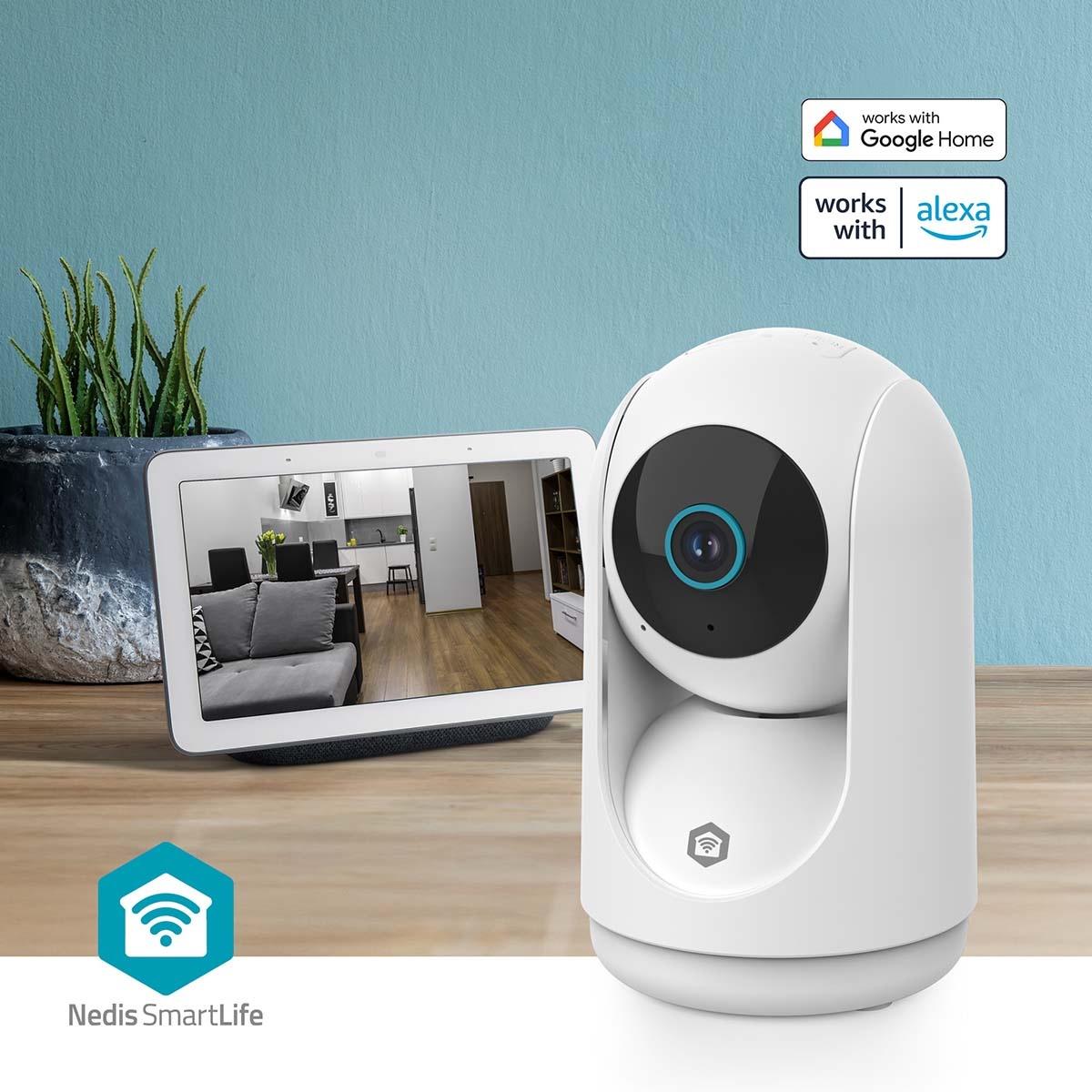Nedis SmartLife indoor camera | draaien/kantelen | Wi-Fi | 3MP Full HD 1296p - Afbeelding 4