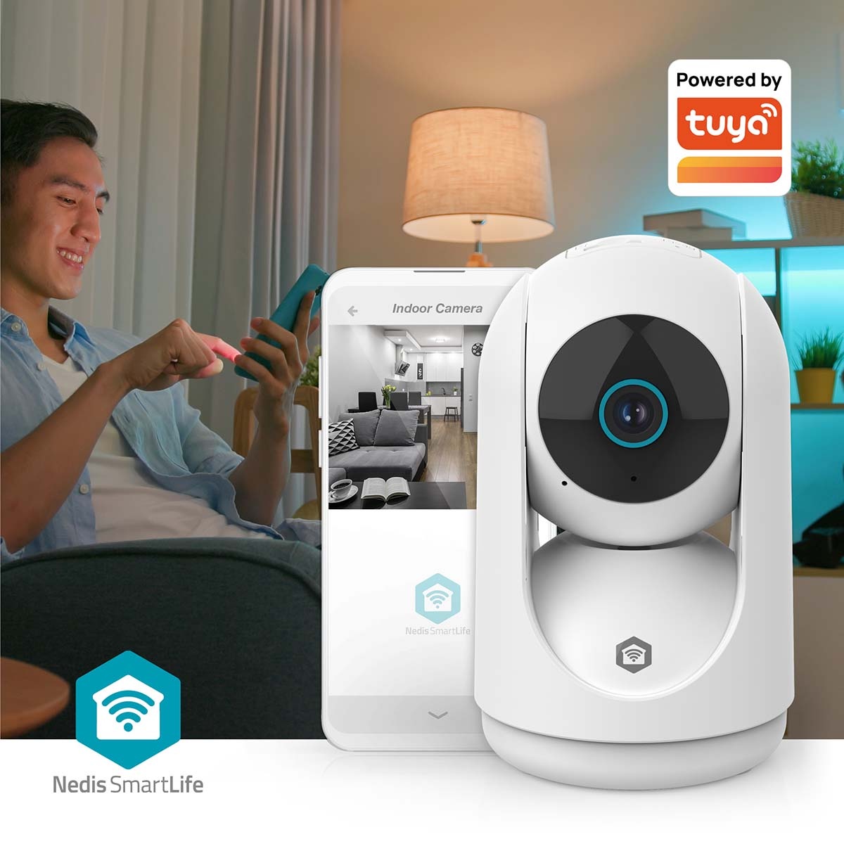 Nedis SmartLife indoor camera | draaien/kantelen | Wi-Fi | 3MP Full HD 1296p - Afbeelding 5