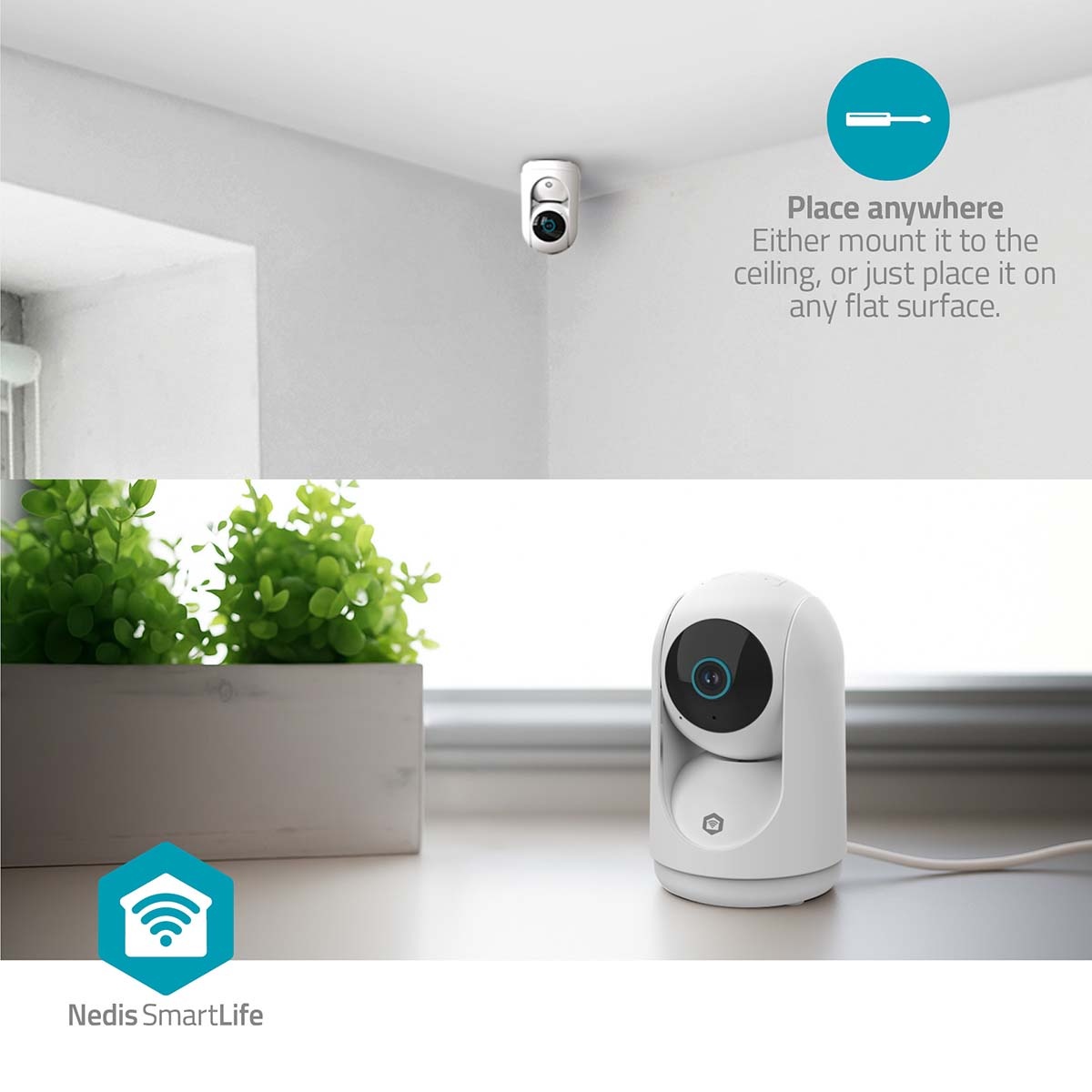 Nedis SmartLife indoor camera | draaien/kantelen | Wi-Fi | 3MP Full HD 1296p - Afbeelding 8