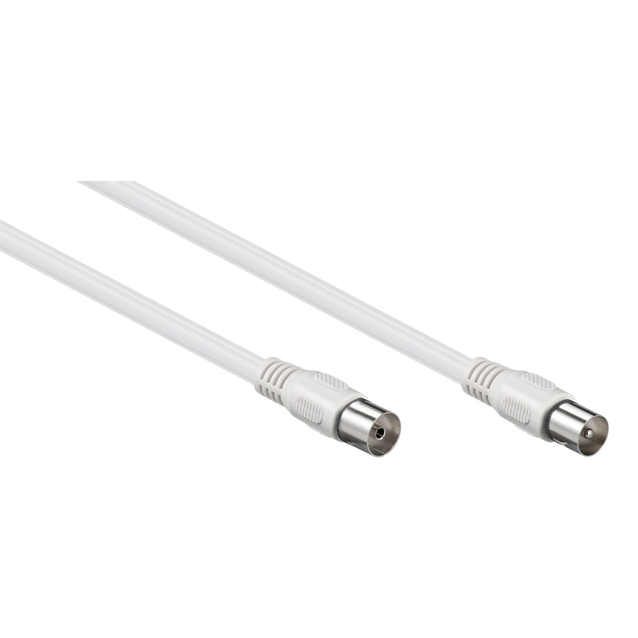 IEC (m) - IEC (v) coaxkabel | >85 dB | CCS | recht | wit | 25 meter