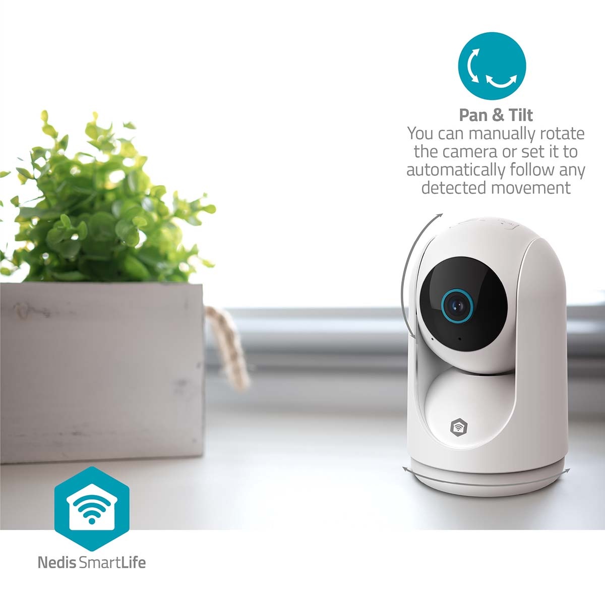Nedis SmartLife indoor camera | draaien/kantelen | Wi-Fi | 3MP Full HD 1296p - Afbeelding 9