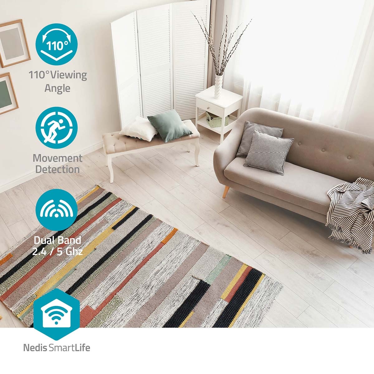 Nedis SmartLife indoor camera | Dual Band Wi-Fi | 3MP Full HD 1296p - Afbeelding 7