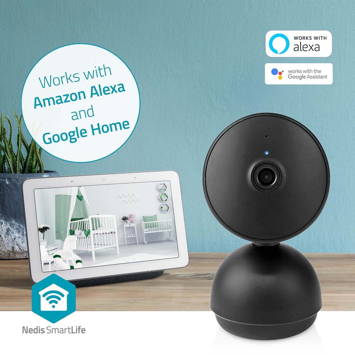Nedis SmartLife indoor camera | draaien/kantelen | Wi-Fi | Full HD 1080p - Afbeelding 7