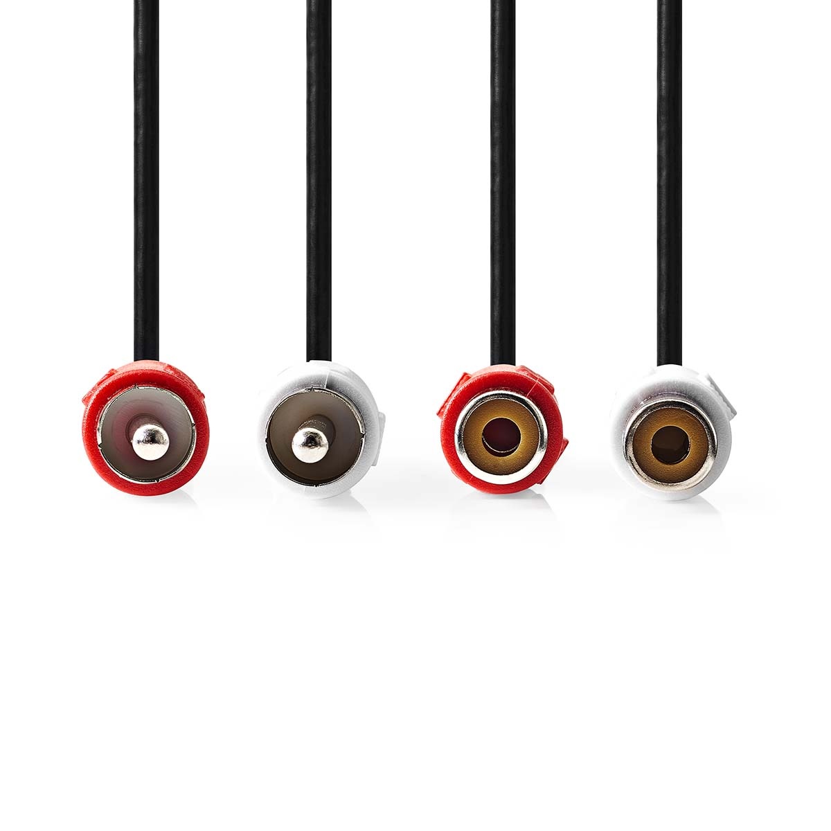 Tulp stereo verlengkabel | zwart | 2 meter - Afbeelding 2
