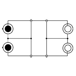 Tulp stereo verlengkabel | zwart | 2 meter - Afbeelding 3