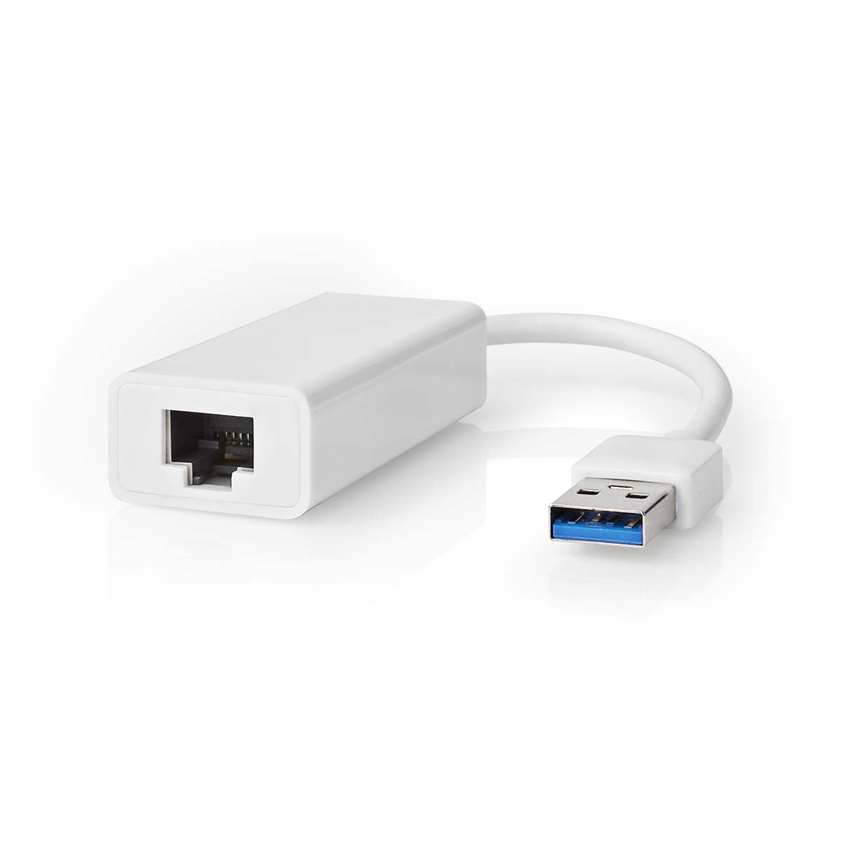 Nedis USB-A naar RJ45 LAN adapter | USB3.0 | CAT6 | wit | 0,20 meter - Afbeelding 3