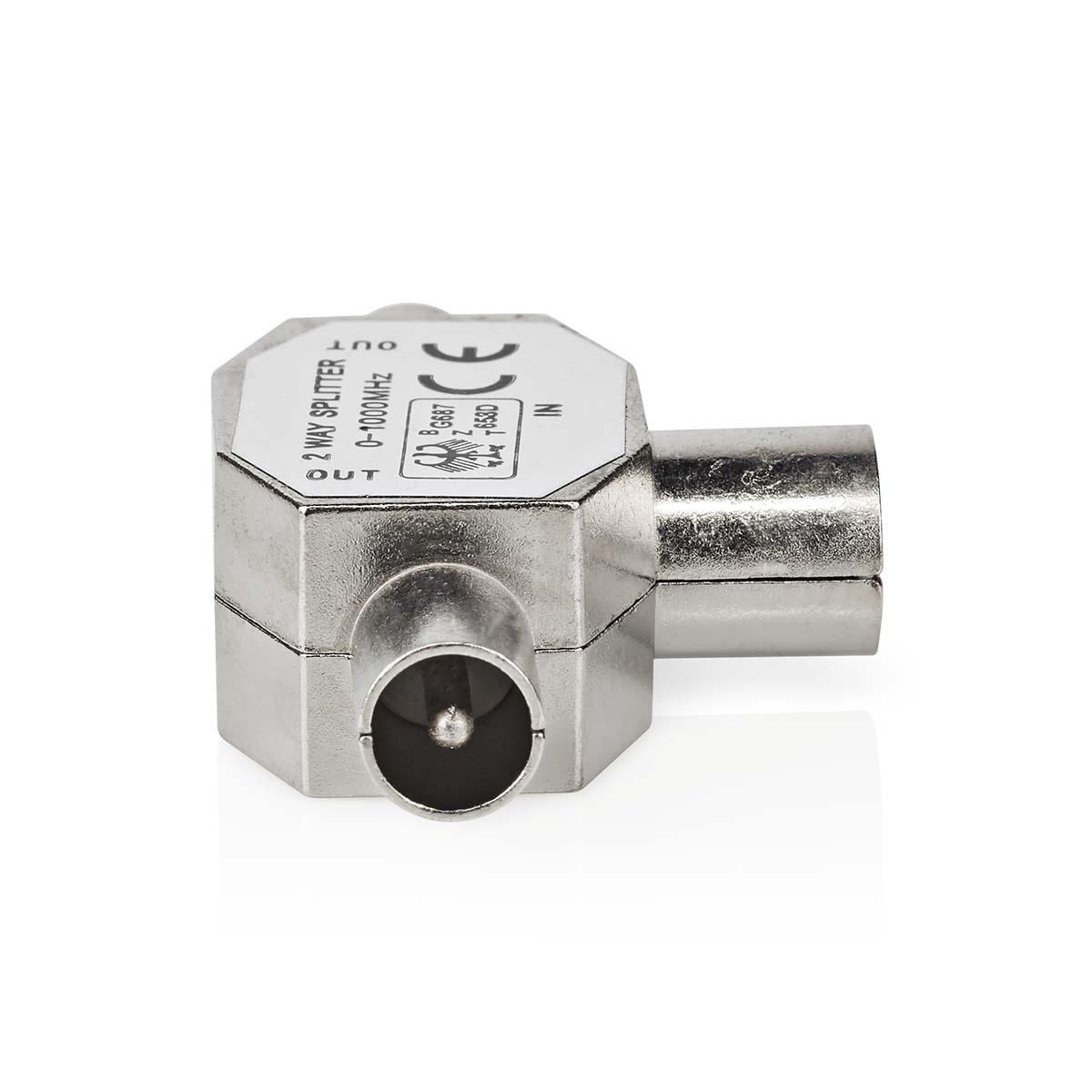 Nedis TV splitter met 2 uitgangen | metaal - Afbeelding 3