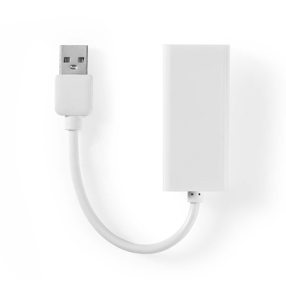 Nedis USB-A naar RJ45 LAN adapter | USB2.0 | CAT5 | wit | 0,20 meter - Afbeelding 2