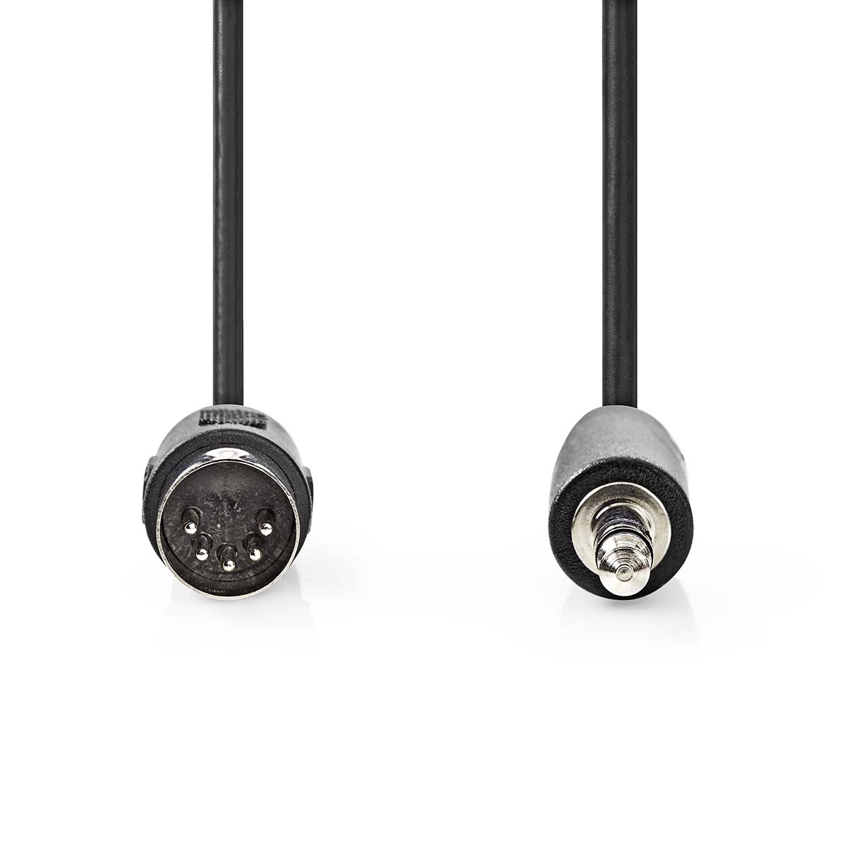 DIN 5-pins - 3,5mm Jack kabel | zwart | 1 meter - Afbeelding 2