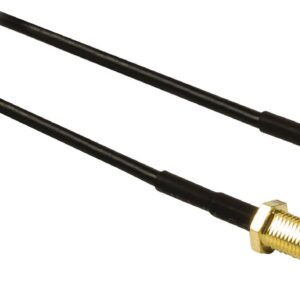Antennekabel | RP-SMA Male | RP-SMA Female | Verguld | 50 Ohm | Enkelvoudig Afgeschermd | 3.00 m | Rond | PVC | Zwart | Label