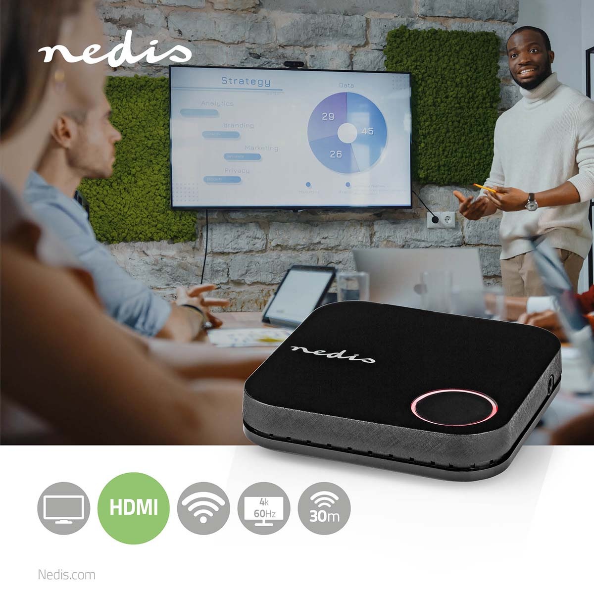 Nedis draadloze HDMI ontvanger | Wi-Fi | 4K 60Hz | max. 30 meter - Afbeelding 8