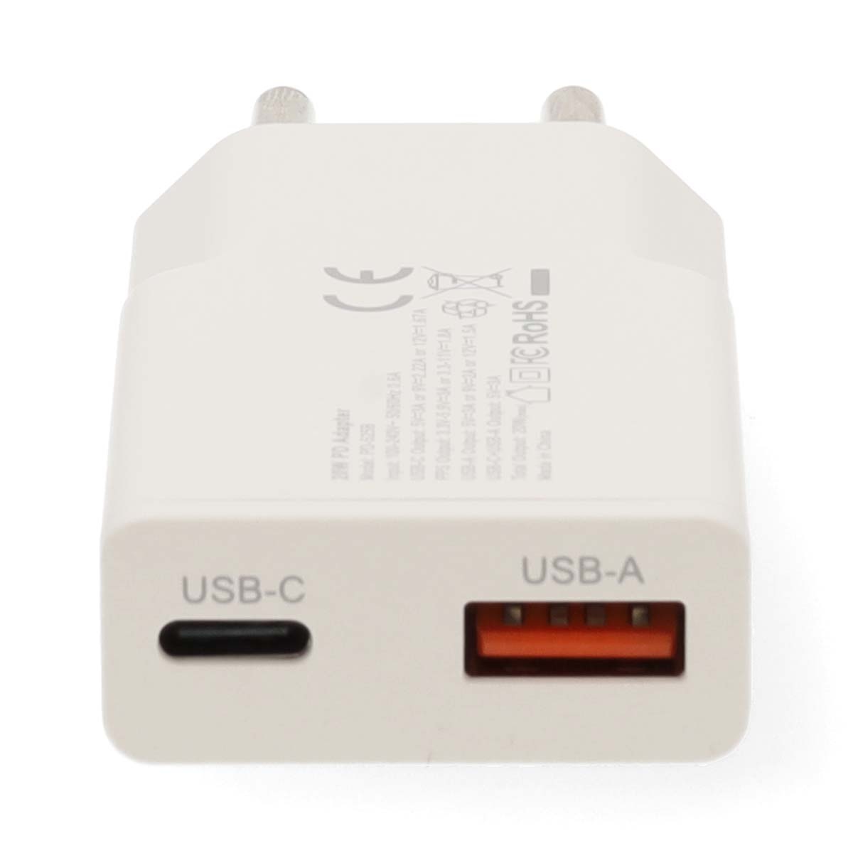 Nedis USB lader | USB-C PD en USB-A QC | GaN | 30W | wit - Afbeelding 2