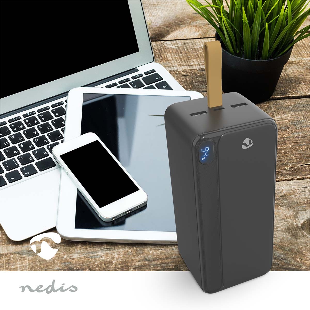 Nedis powerbank | 1x USB-C PD 20W + 2x USB-A QC 18W | 30.000 mAh - Afbeelding 9