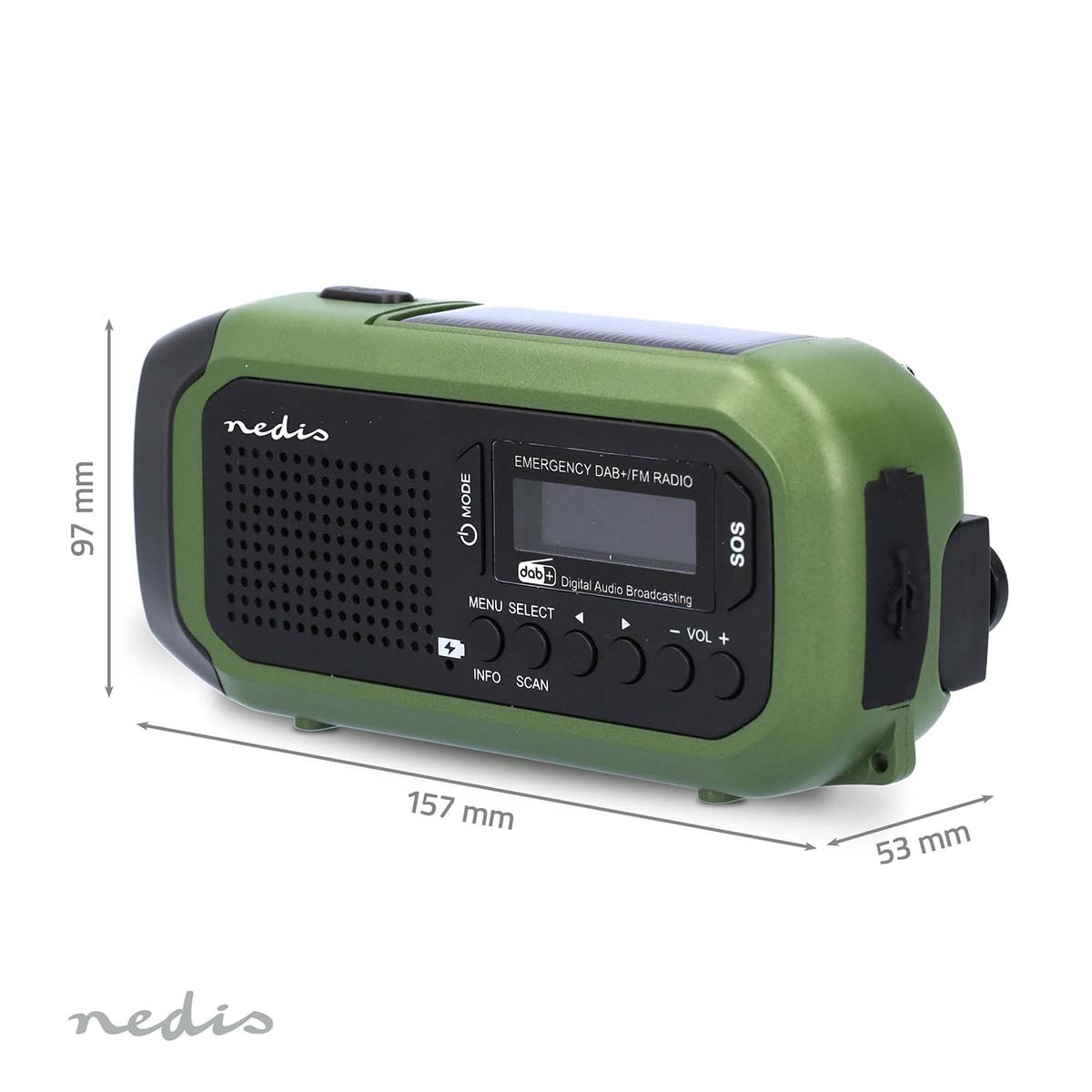 Nedis noodradio met zaklamp | DAB+ en FM | 8W - Afbeelding 7