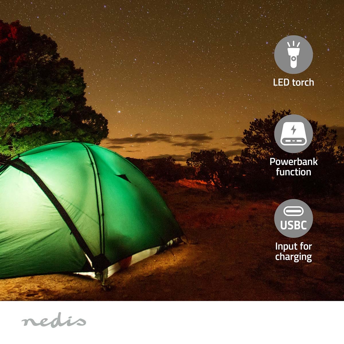 Nedis noodradio met zaklamp | DAB+ en FM | 8W - Afbeelding 8