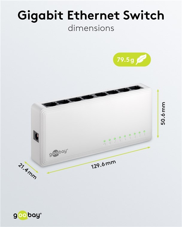 Goobay Gigabit ethernet switch | 8 poorten | wit - Afbeelding 5