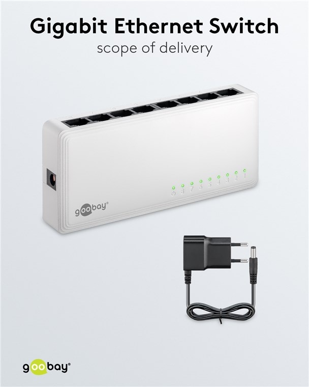 Goobay Gigabit ethernet switch | 8 poorten | wit - Afbeelding 10